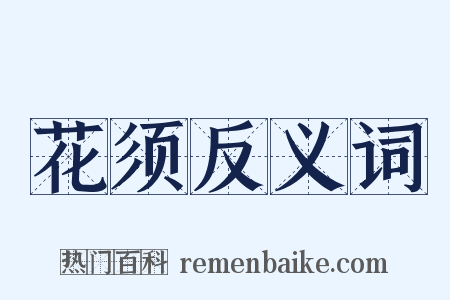 花须反义词是什么意思的图片